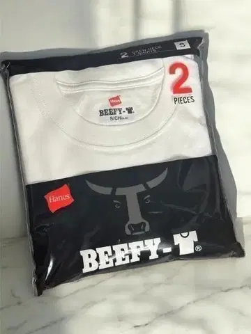 hi0440 BEEFY-T 면 100% 헤비 웨이트 티셔츠 화이트 S 사이즈 2장