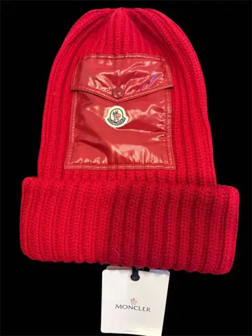 MONCLER 니트 모자 비니 레드