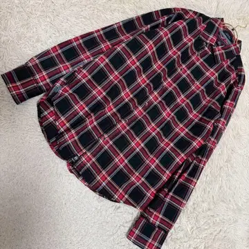 TOMMY HILFIGER 체크 무늬 셔츠 레드 XL 캐주얼 겉옷