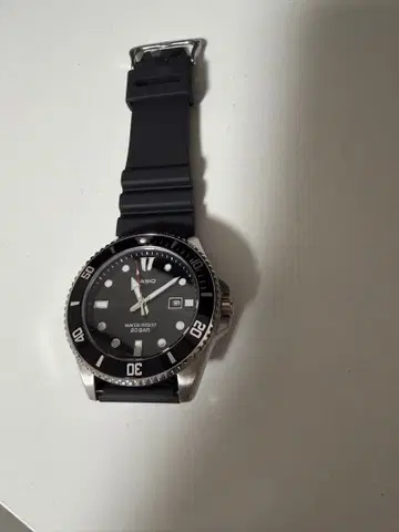 CASIO 손목시계 쿼츠 20기압 방수 블랙 mdv
