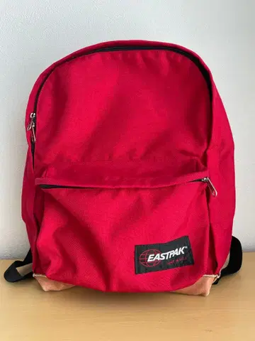 [새상품급] 90s USA제 EASTPAK 백팩 레드 하단 가죽