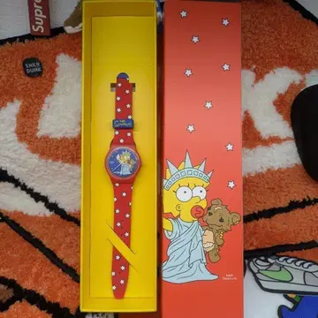 Swatch 심슨 손목시계 자유의 여신