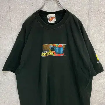 Winners Circle 레이싱 프린트 기업 로고 블랙 T셔츠 3XL