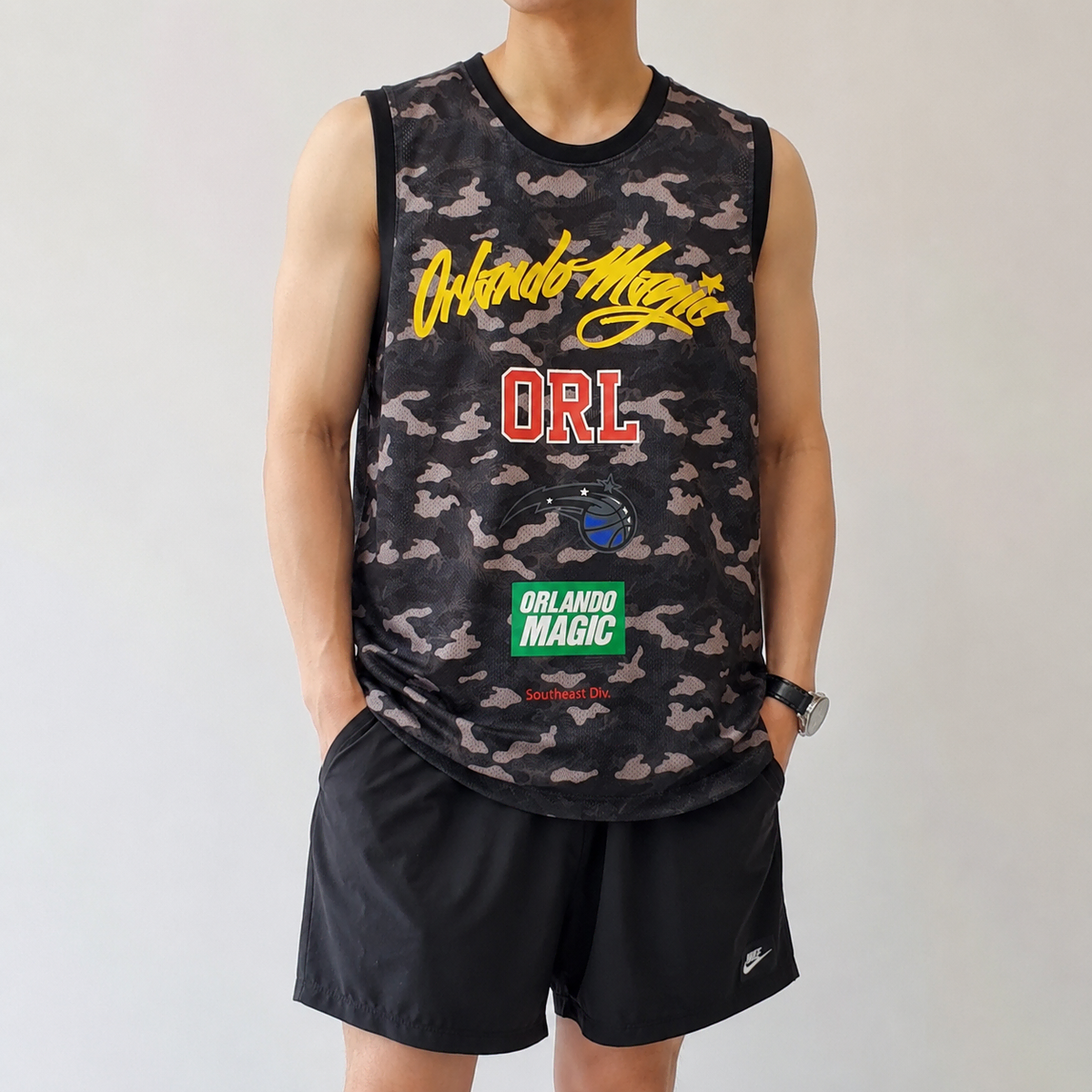 [105]NBA 올랜도 매직 카모 메쉬 민소매티