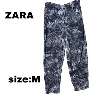 ZARA 자라 코듀로이 팬츠 케미컬 워시 블리치 올 패턴 M 사이즈
