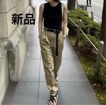 새상품 ok.soon x dickies 콜라보 치노 2턱 테이퍼드 베이지 S