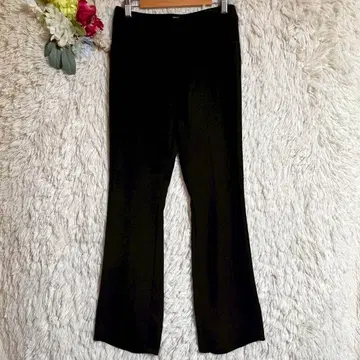 [라거펠트] (42/XL 상당) 플레어 팬츠 무지 블랙 포멀