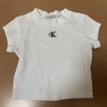Calvin Klein Jeans 리브 T셔츠 화이트 XS