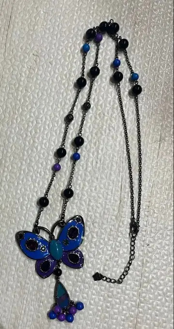 ANNA SUI 롱 목걸이 버터플라이 나비