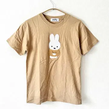 미피 miffy 반팔 티셔츠 캐릭터 베이지 파일 S