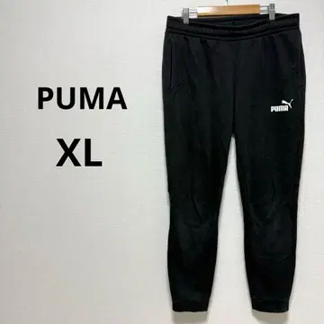 PUMA 푸마 맨투맨 블랙 심플 로고 속기모 XL