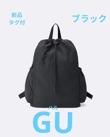 [ 미사용 새상품 택 포함 ] GU 소프트 나일론 백팩 블랙 경량