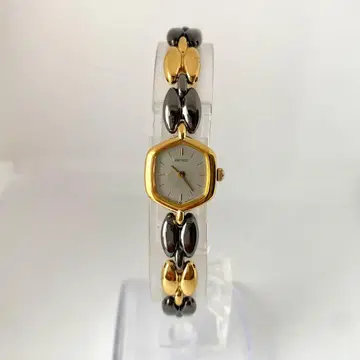 작동 SEIKO 손목시계 빈티지 옥타곤 콤비 컬러