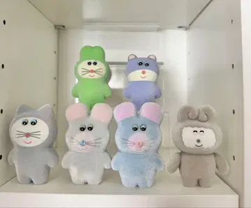 무뉴 시리즈 플로키 가공 미니 피규어 7체 세트 뽁시