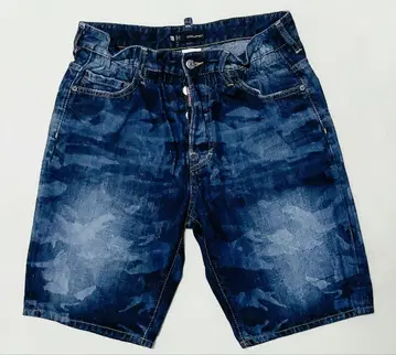 DSQUARED2 데님 숏 하프 팬츠 카모플라주 패턴 46
