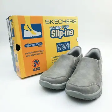 SKECHERS 23.5 158630 스니커즈 그레이 박스 포함/PD14