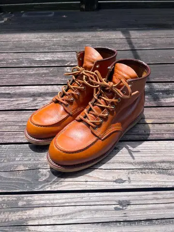 RED WING 워크 부츠 모크 토 브라운 9875 제조 중지