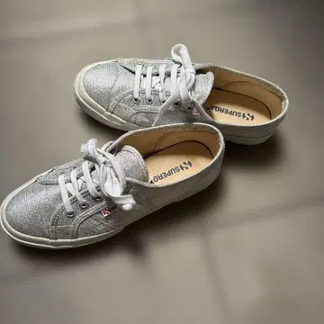 SUPERGA 스니커즈 실버 라메