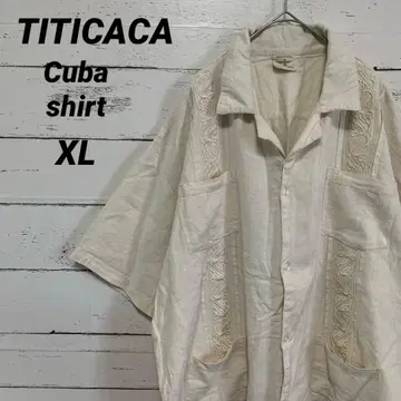 TITICACA 티티카카 쿠바 셔츠 반팔 아이보리 자수 오버 사이즈