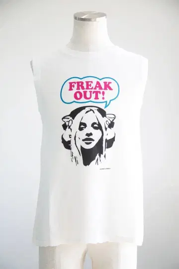 HYSTERIC GLAMOUR 슬리브리스 T셔츠 화이트