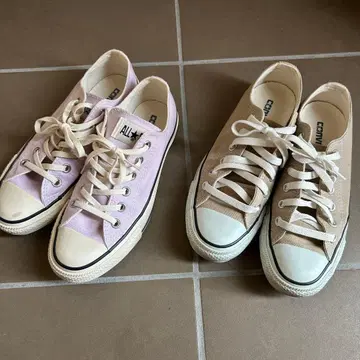 Converse All Star 스니커즈 세트 핑크 베이지 24cm