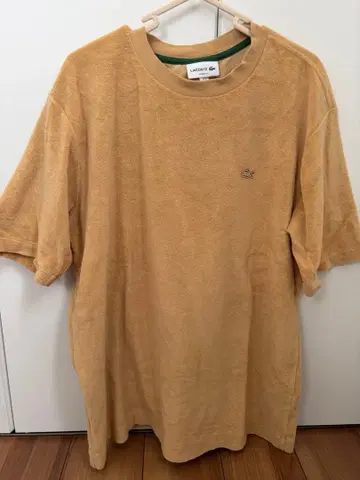 LACOSTE 라코스테 파일 원단 T셔츠 베이지 XL 사이즈