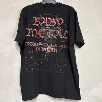 BABYMETAL WORLD TOUR 2018 T셔츠 XL 베이비메탈