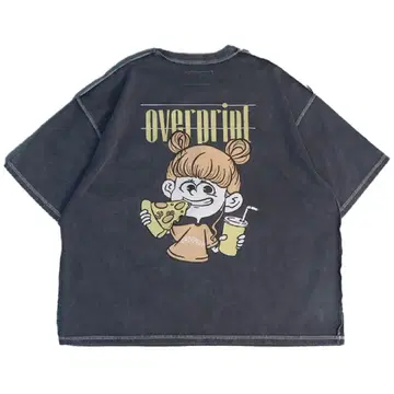 over print (오버프린트) pigment PIZZA Tee
