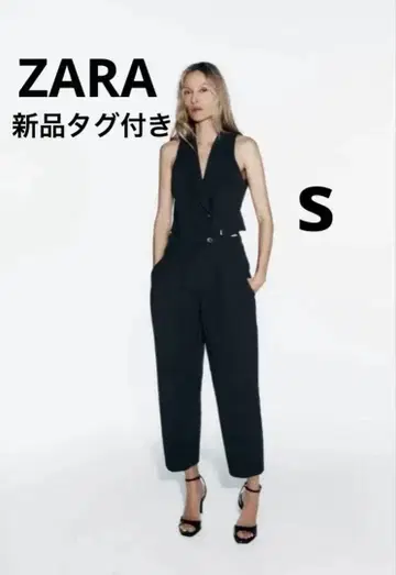 [ 새상품 ] ZARA 슬리브리스 올인원 블랙 S 택 포함 완판템