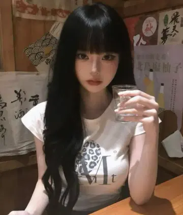 MUCENT 시에라 호피 하트 반팔 T셔츠 화이트 브라운