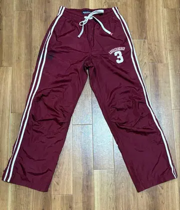Abercrombie&Fitch 테크 트랙 와이드 팬츠 y2k 버건디