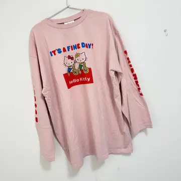 HELLO KITTY x forksy. 오버 사이즈 모듬 프린트 긴팔 티셔츠
