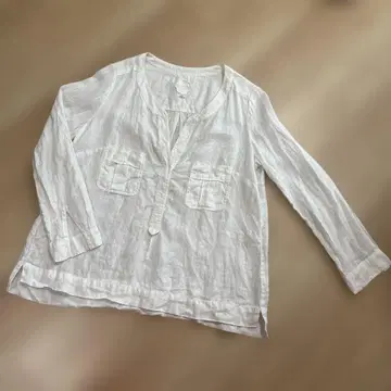 ZYGA LINN LAUNDRY 린넨 셔츠 화이트 린넨 100%