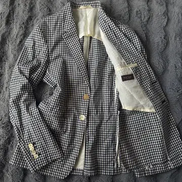 Paul Smith 테일러드 자켓 깅엄 체크 S 사이즈 백 오픈