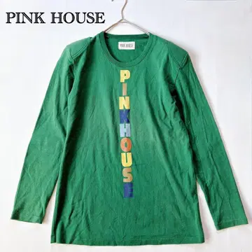 PINK HOUSE 핑크하우스 긴팔 티셔츠 로고 프린트 코튼