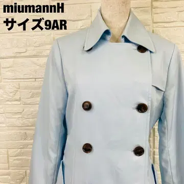 miumannH 라이트 블루 트렌치코트 9AR 봄 롱 레그 효과 [ 2552 ]