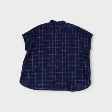 nest Robe [ 린넨 체크 오픈 카라 셔츠 ]
