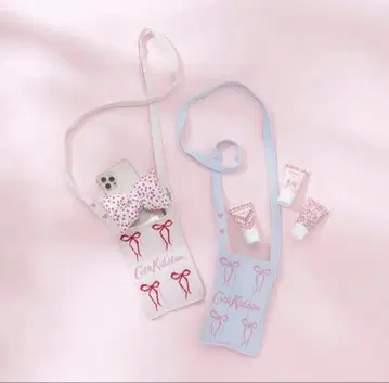 [완판템] Cath Kidston 스마트폰 숄더백 리본 무늬
