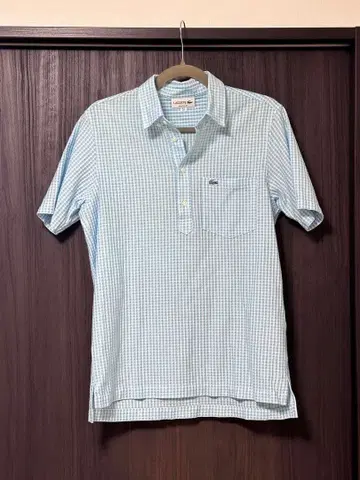 LACOSTE 라코스테 깅엄 체크 피케 셔츠