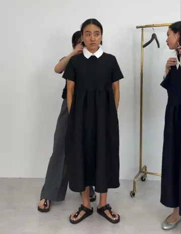 UNITED ARROWS 페플럼 숏 슬리브 원피스