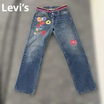 Levi's 데님 팬츠 꽃무늬