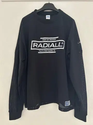 RADIALL 메쉬 롱 슬리브 티셔츠 블랙 M