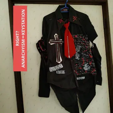 RIGHT? ANARCHYISM=KEYSTATION 연미 셔츠 고딕
