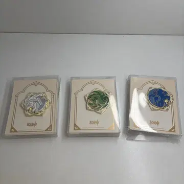원신 금속 핀 배지 3종 세트