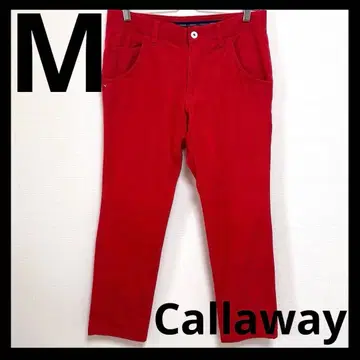 Callaway 레드 팬츠 골프 스트레치 남성용 M 빨간색