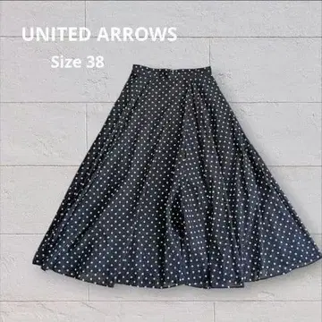 [ 새상품급 ] UNITEDARROWS 도트 롱 스커트 플레어 스커트