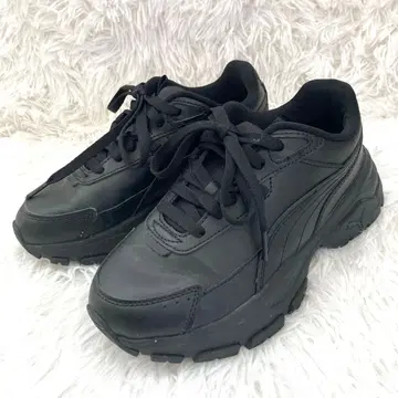 [새상품급] PUMA 푸마 CASSIA VIA 카시아 비아 블랙 통굽 스니커즈