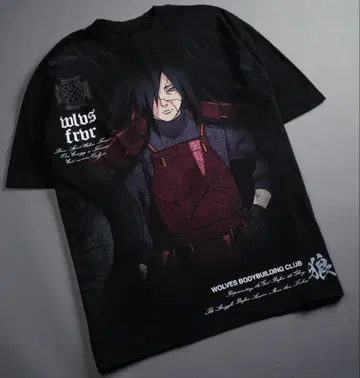 최종 콜라보 DARC SPORT NARUTO 마다라 오버 사이즈 셔츠