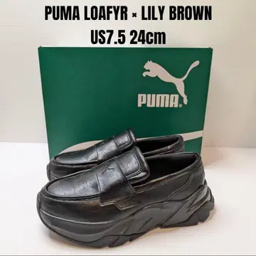 새상품급 PUMA 푸마 로퍼 25 모델 블랙 통굽 24cm