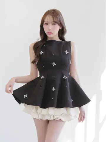 Darich 비쥬 플레어 벌룬 미니 드레스 FREE
